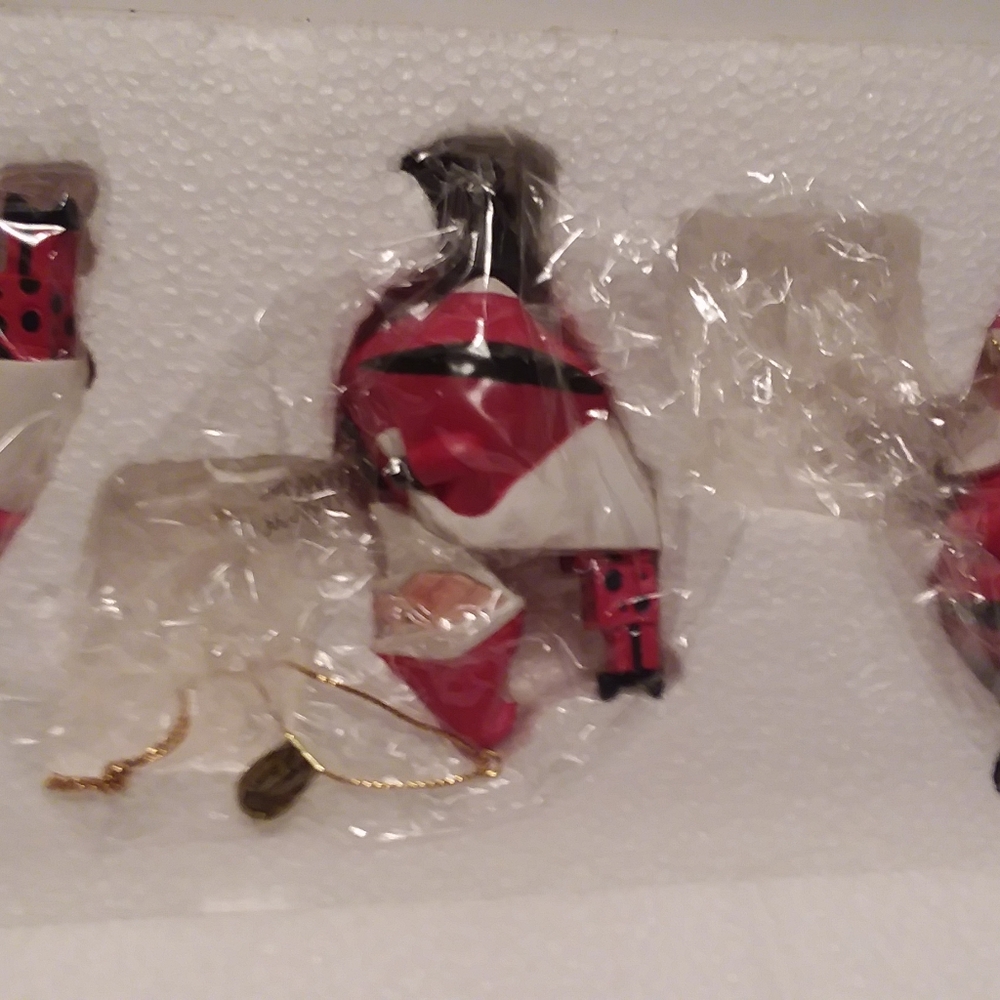 Santa Ornaments Set of 5 NIB - Picture 6 of 12